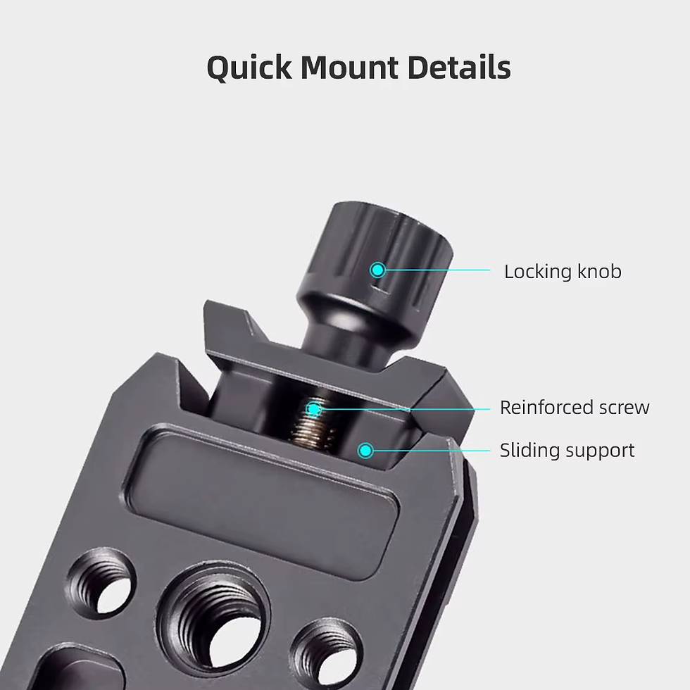 Thumbnail: Aluminum Alloy Quick Release QR Plate Clamp with Arca QR Plate Slot 3/8-Inch & 1