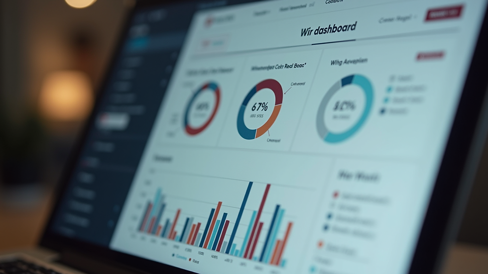 Close-up view of a computer screen displaying Wix SEO dashboard