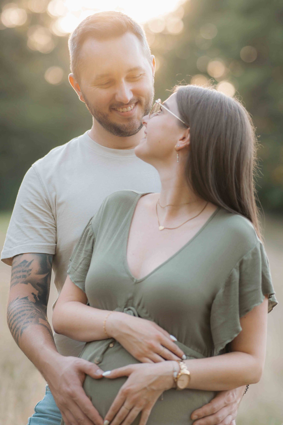 Babybauch Shooting Forst Umgebung-15