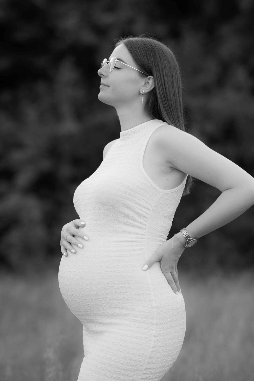 Babybauch Shooting Forst Umgebung-9