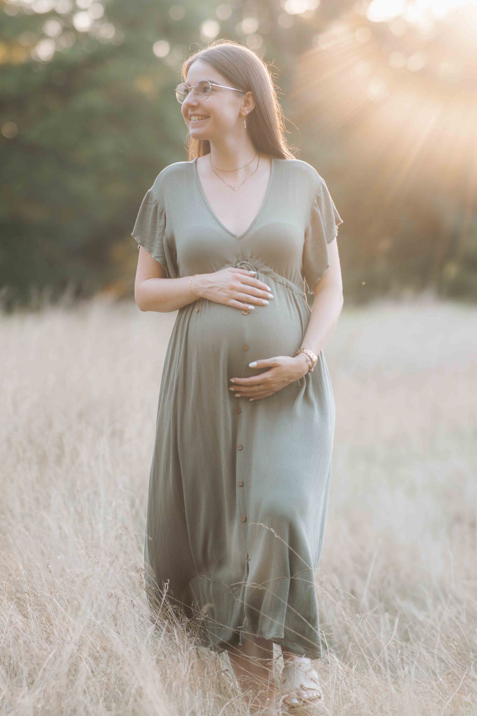 Babybauch Shooting Forst Umgebung-8