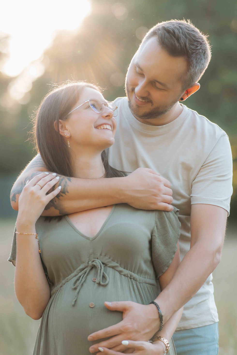 Babybauch Shooting Forst Umgebung-1