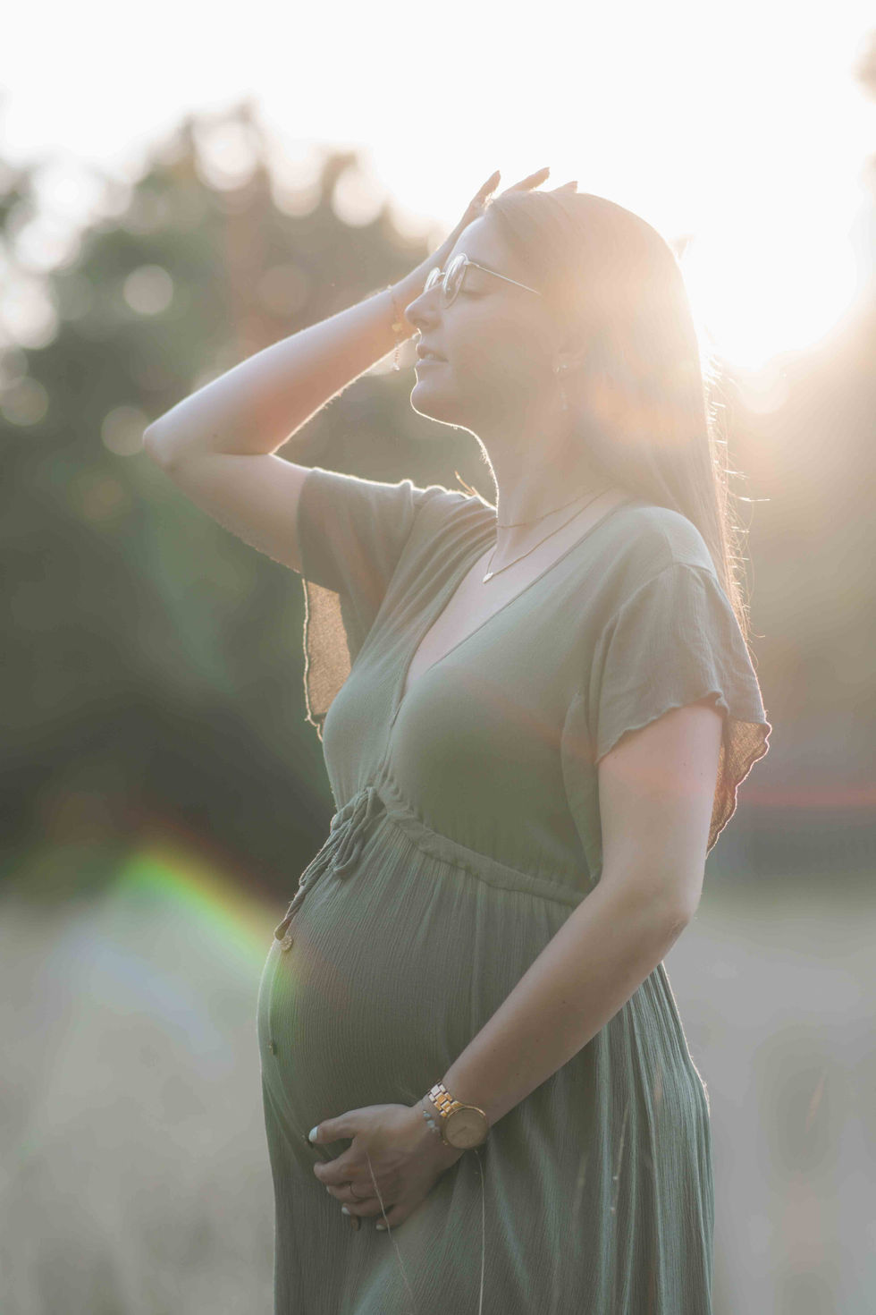 Babybauch Shooting Forst Umgebung-18
