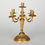 Miniature : Chandelier en métal doré à cinq branches
