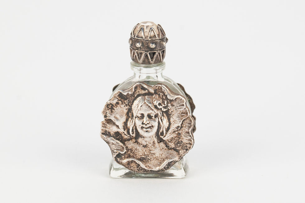 petite bouteille parfum ancienne verre art nouveau 4,5cm