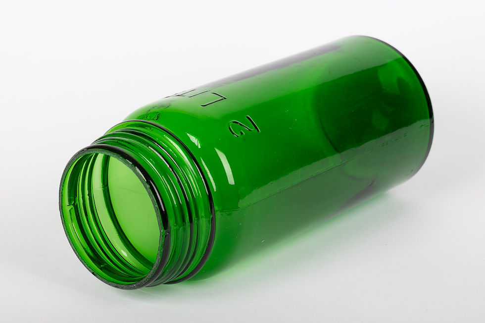 Miniature : Pot en verre soufflé vert - 2 litres