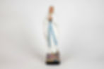 Statuette ancienne Vierge Marie en plâtre polychrome - Peinte à la main