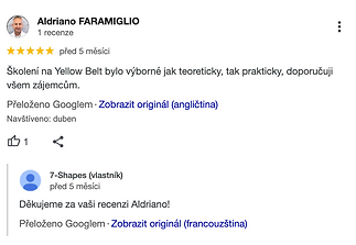 Recenze na kurz Yellow Belt od 7-Shapes