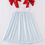 Thumbnail: Patriotic Blue Flag Embroidered Girls Dress