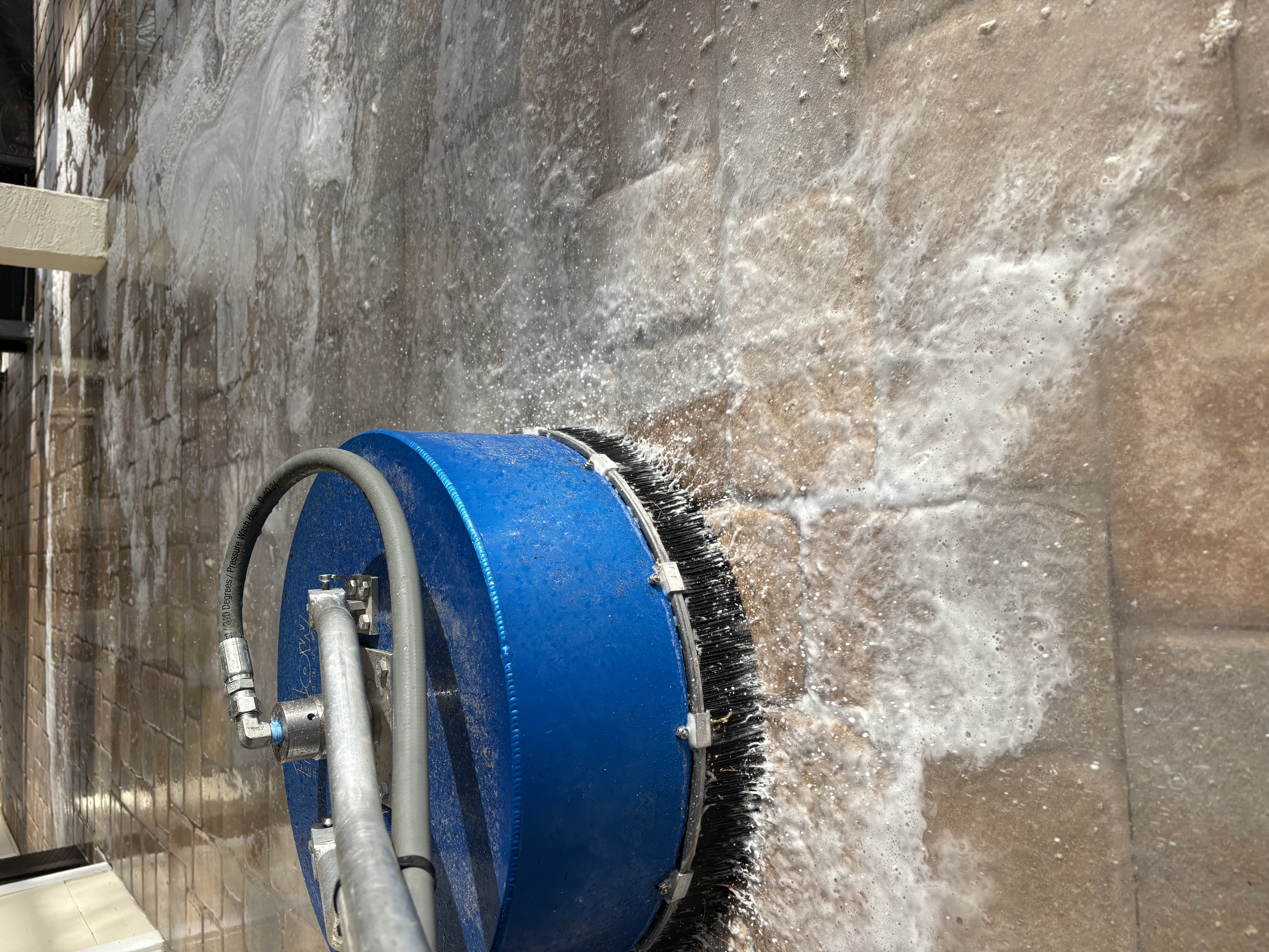 Surface cleaner cleaning pavers from Patricks Pressure washing in Sarasota and Bradenton  and Lakewood Ranch Florida