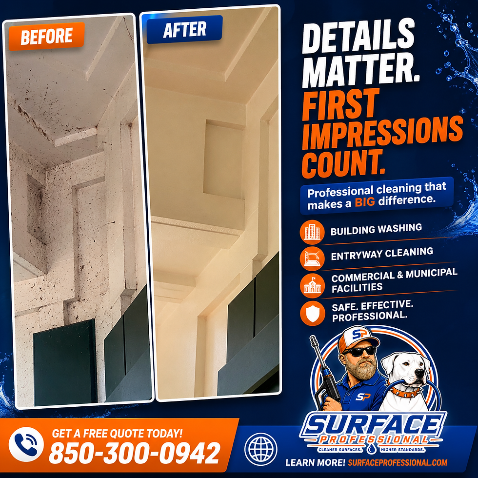 Professional pressure washing service cleaning a home in Tallahassee Florida