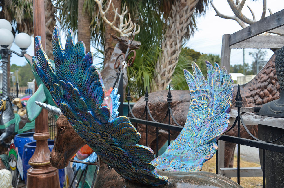 Thumbnail: 51" Unicorn, Winged | Recycled, Rust-Proof Aluminum