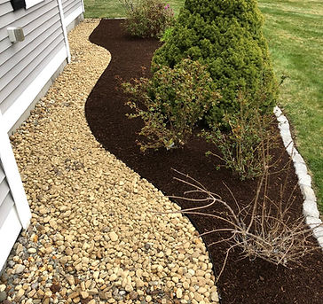 Stones, edging & mulch