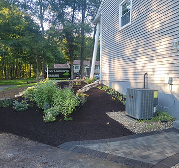 Plants, Stones & Mulch Installed