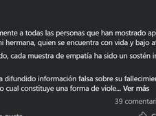 Aclaran familiares estado de salud de Dulce Enríquez, continúa hospitalizada