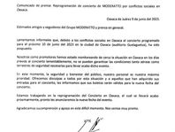 Se pospone concierto de Moderato en Oaxaca por conflictos sociales