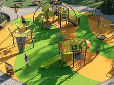 Avanzan en nuevo espacio infantil en el Parque Primavera