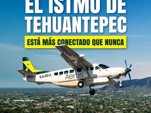 Anuncian operación de ruta aérea AIFA-Ixtepec