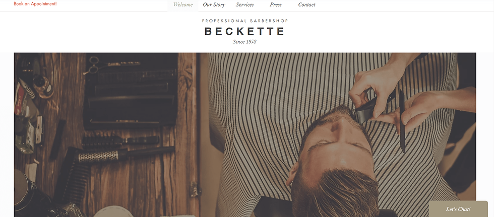 free hair salon website template