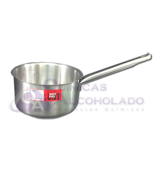 Cazo Inox Recto Alto 24CM