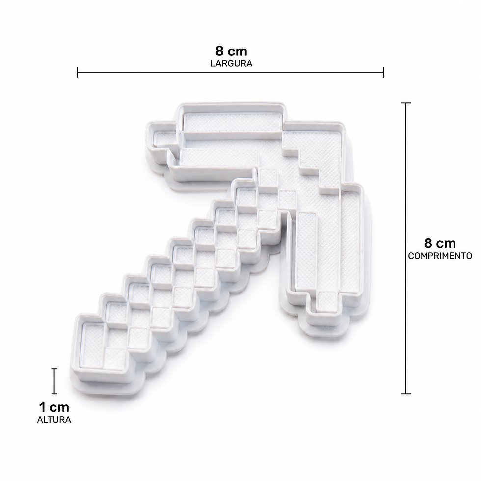 Miniatura: Cortador de Biscoito Minecraft Marcador Carimbo Molde para Pasta Americana, Bisc