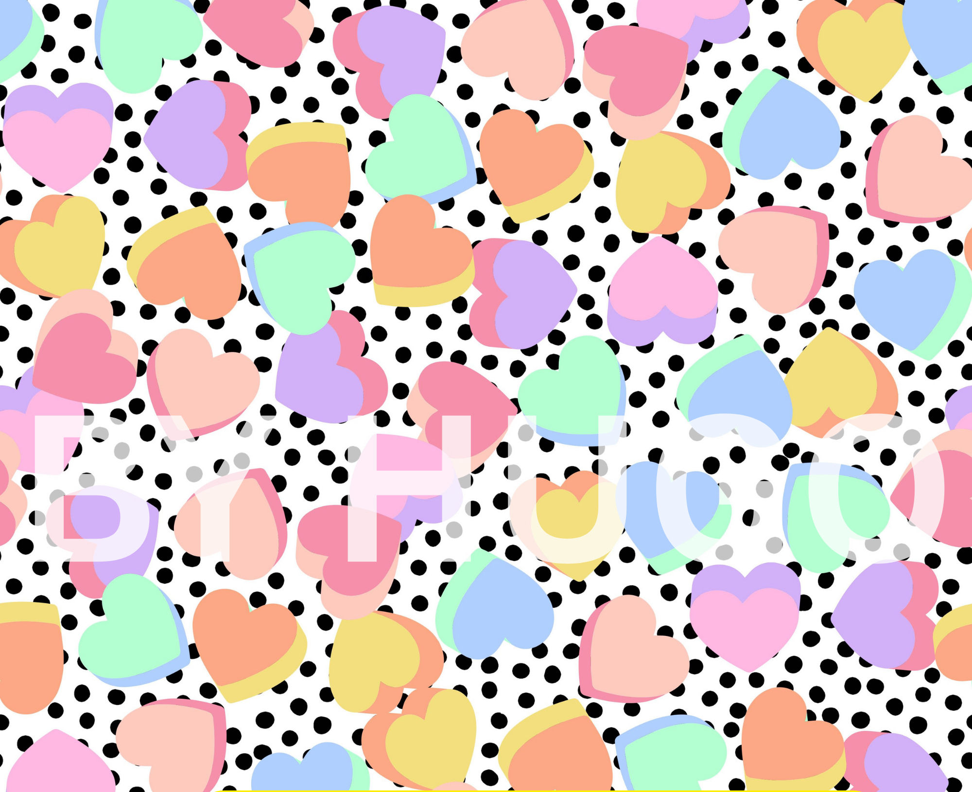 Pastel Hearts Tubie Tape