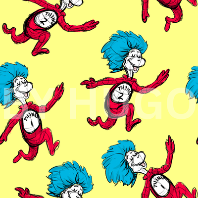 Blue Hair Twins large clip