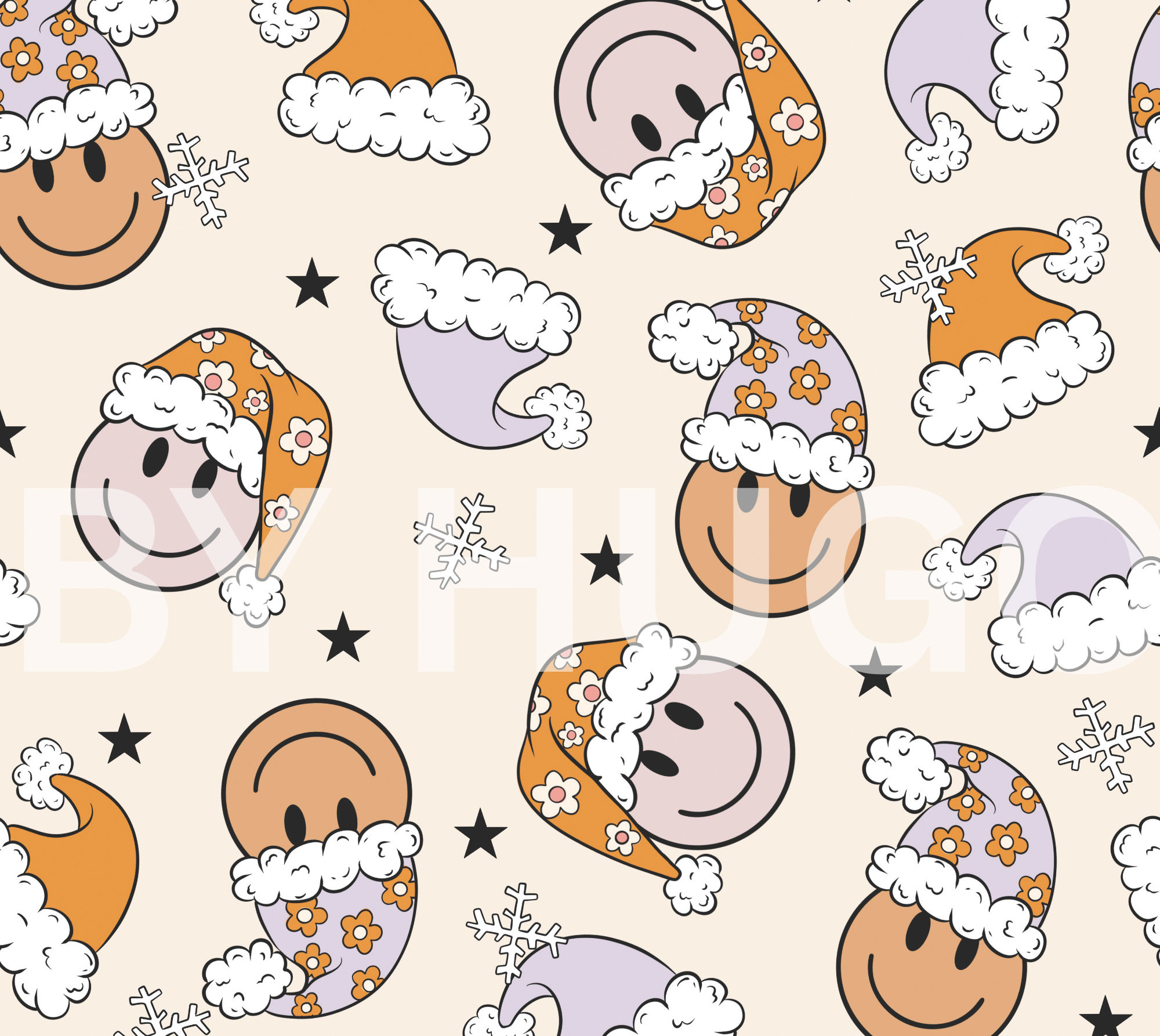 Christmas Smileys Large Clip