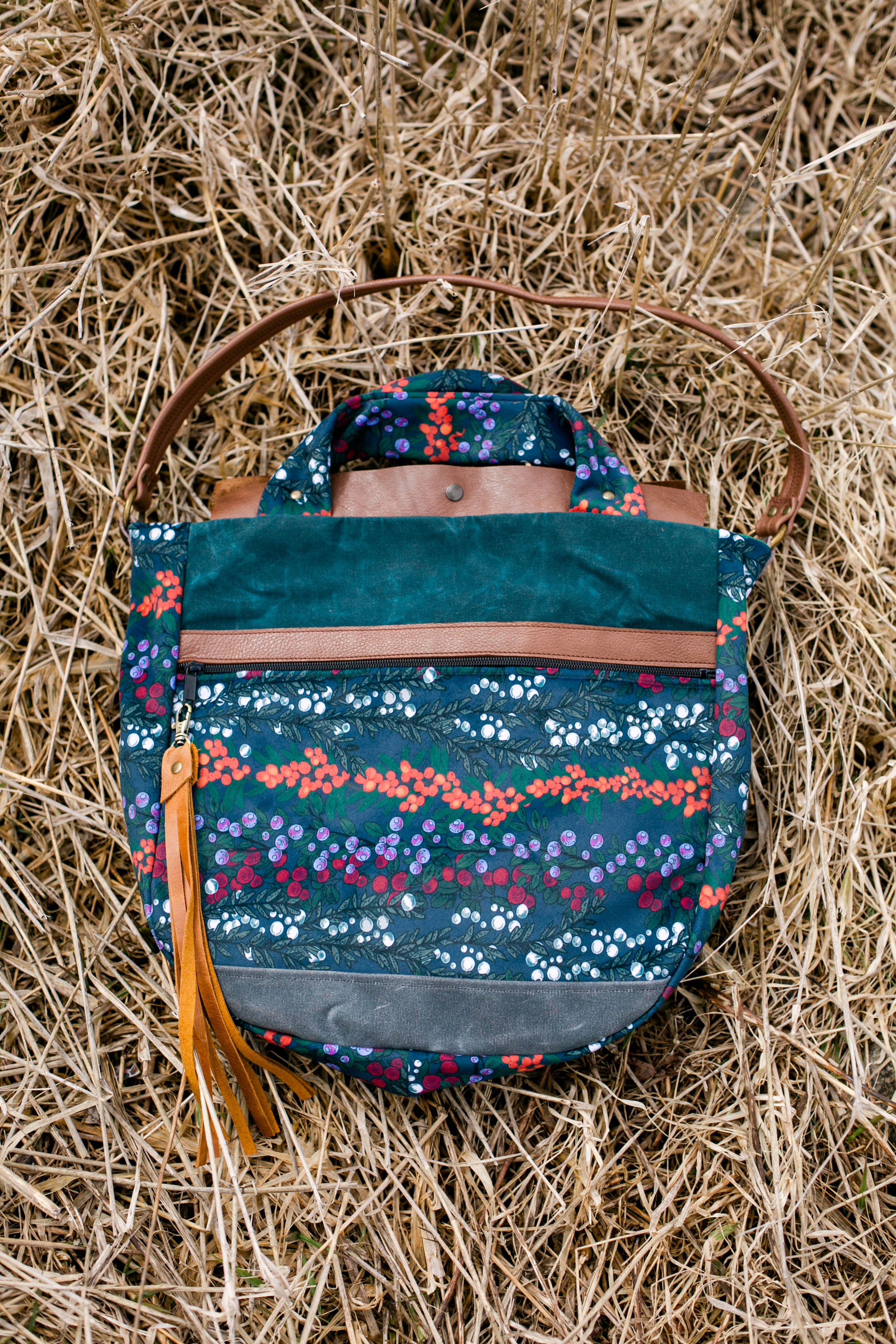 OOAK Large Shoulder Bag | Berries