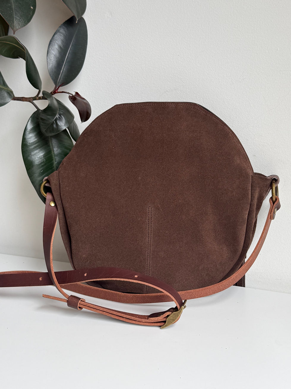 Thumbnail: Caravan Crossbody, OOAK | brown suede 002