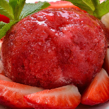 Recette de sorbet aux fraises, menthe et gingembre