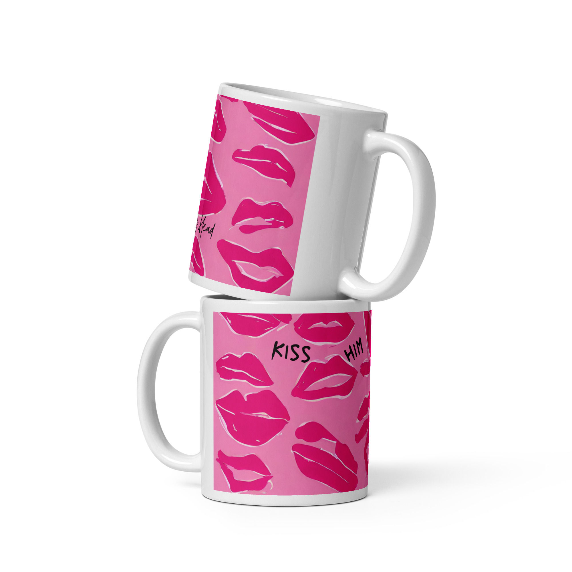 White glossy mug