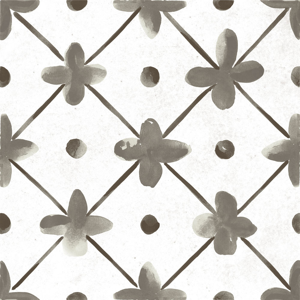 Керамогранит Maiolica Black pattern #1 60 × 60 см