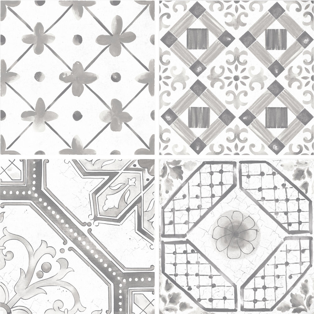 Керамогранит Maiolica Grey mix (4 patterns) 60 × 60 см