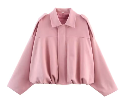 Thumbnail: Vougue Street - Vintage Oversized Bomber Jacket – Effortless Elegance