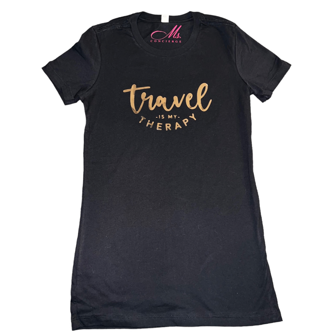 Travel is My Therapy Womens tshirt