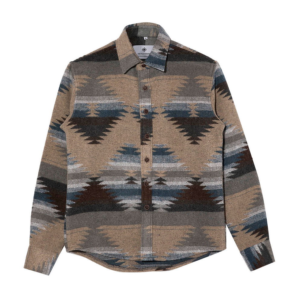 Thumbnail: Chemise ethnique à motifs aztèques et amérindiens The Wild Whispers