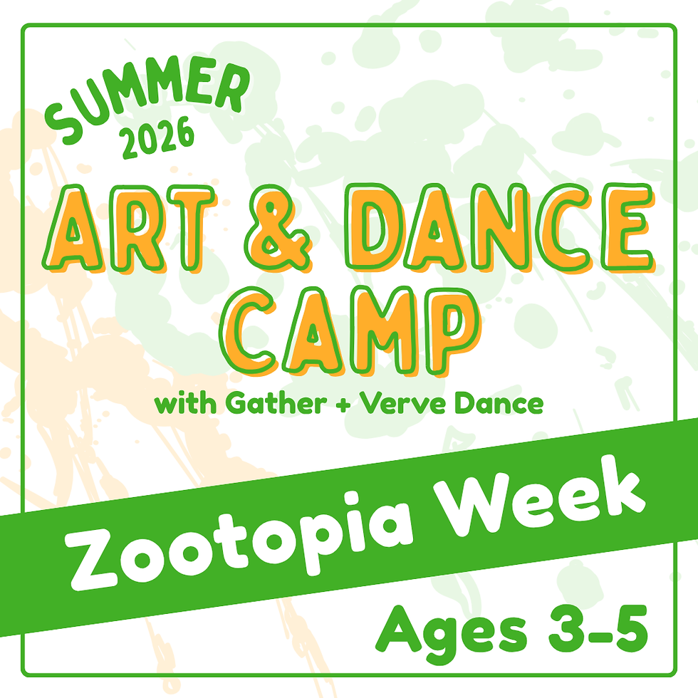 Zootopia Art and Dance Camp with Verve Dance (Ages 3-5)