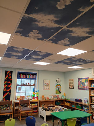 A Quick Tour of Our Library To See The New Furnishings, Ceiling Acoustic Tiles, etc.