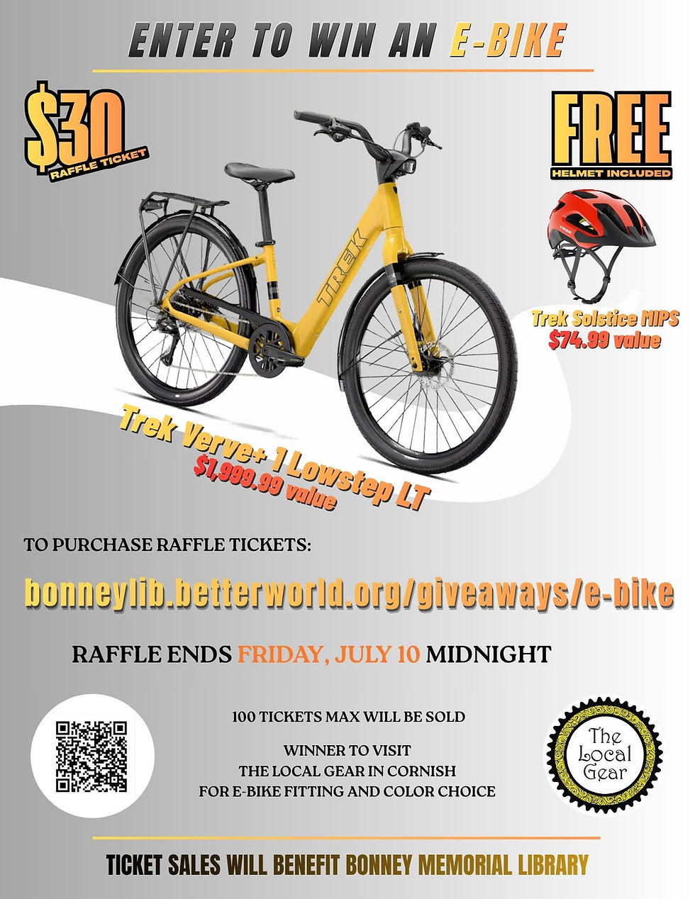 Don't miss this amazing opportunity to win an e-bike and helmet! Click the picture to see the new deadline of July 10th!