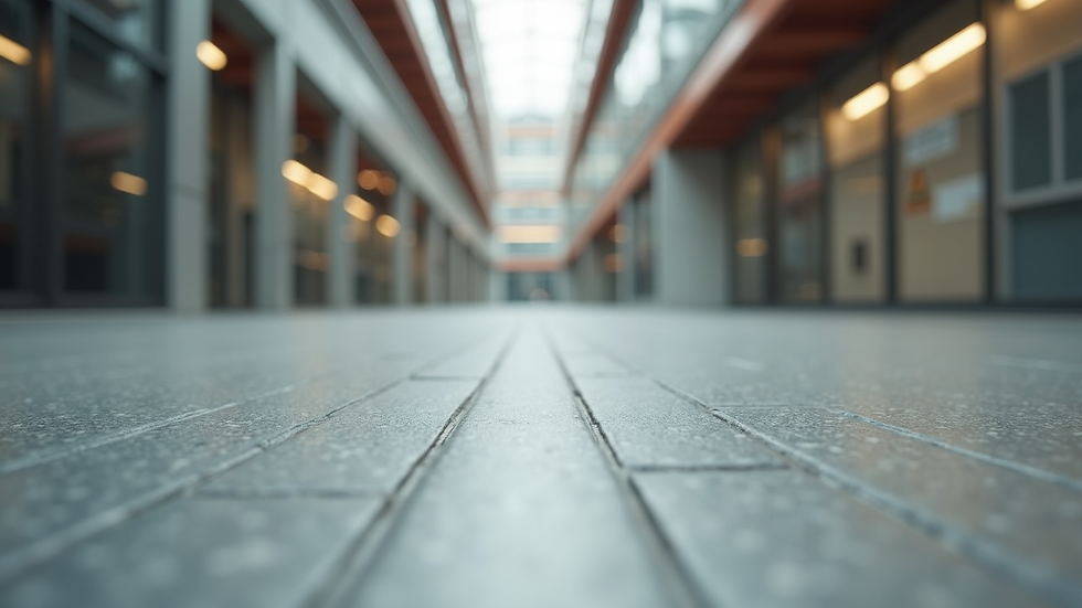Close-up view of a modern industrial flooring sample
