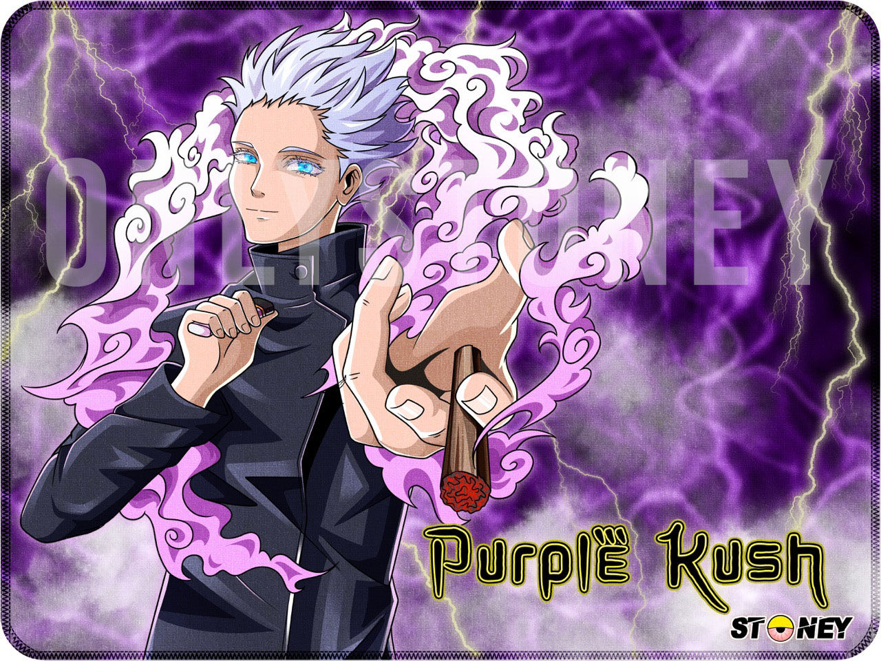 Purple Cloud Desk Mat