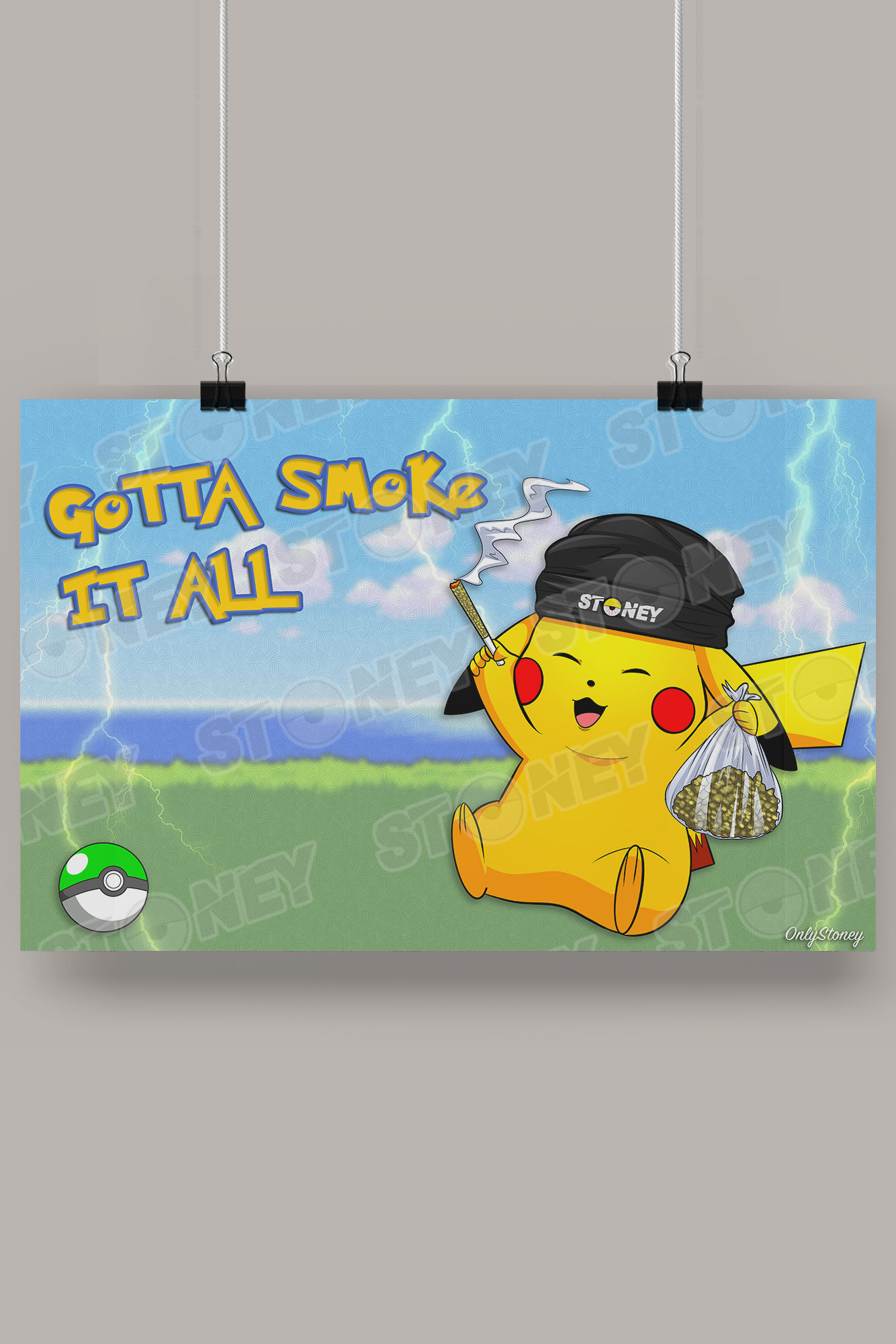 Thunder Mouse (Satin) Poster Print