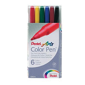 Pentel Arts Colour Pen 2.0mm 6 Colour Set