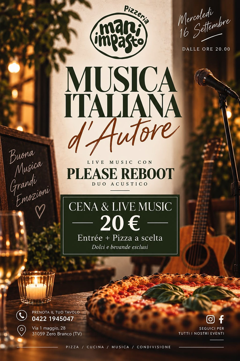 Please Reboot alla Pizzeria Mani Impasto