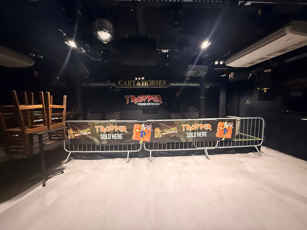 A very intimate basement and stage: the best way to see a band.