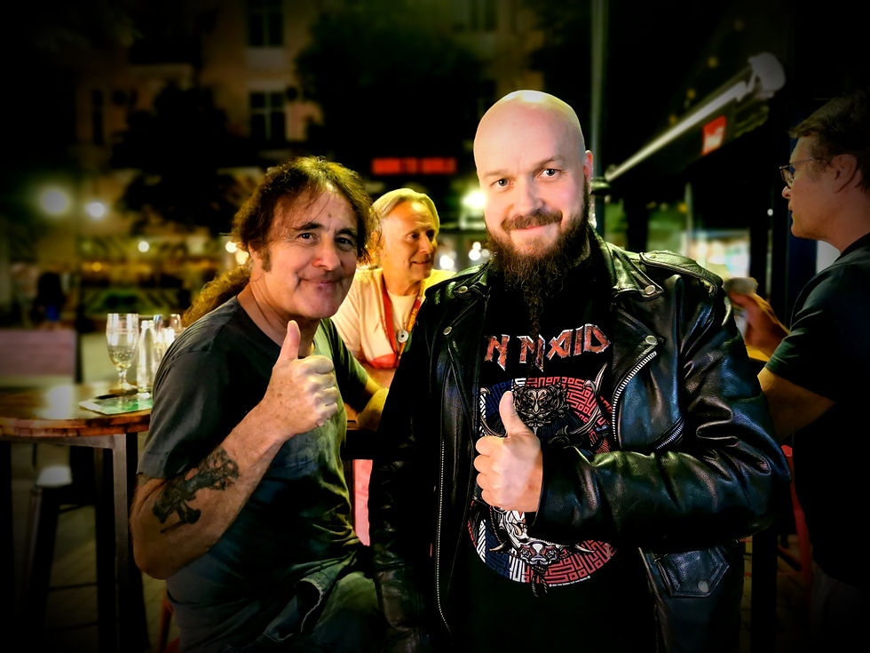 Runar with Steve Harris in Sofia, Bulgaria