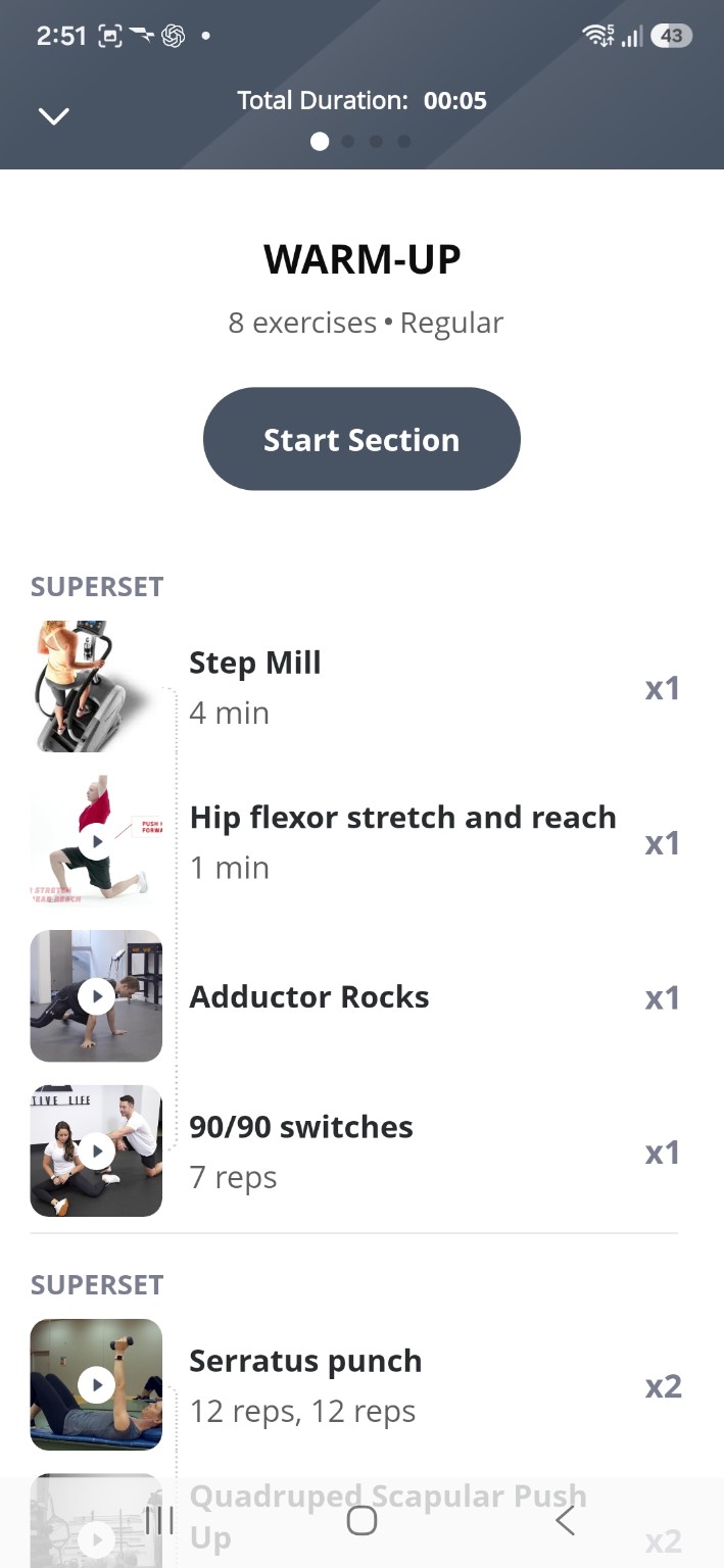 Real Forge and Flow Everfit dashboard showing step tracking and community forums