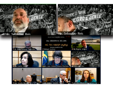 Ministro Sebastião Reis usa tela de fundo com a frase: "Negro é gente"