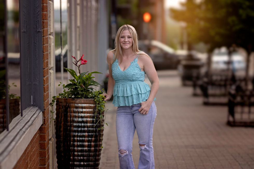 sammy standing on the sidewalk number 4